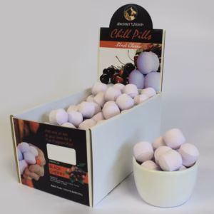 1,3kg Eske / Boks med Chill Pills - Svart Cherry