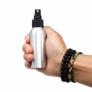 100 - Ml - Aluminiumflasche mit Schwarzem Sprühverschluss