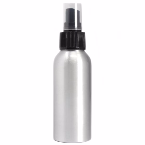 100 - Ml - Aluminiumflasche mit Schwarzem Sprühverschluss