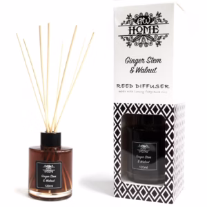 Aromatische Riet Diffuser Luchtverfrisser - 120ml - Gemberstam en Walnoot