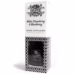 Hvite Jordbær og Bjørnebær Duftpinner 120ml