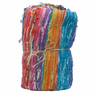 Indiase Recycled Tapijt - Blauw - 153x90cm