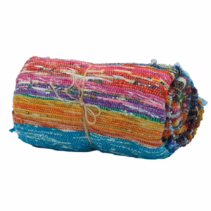 Indiase Recycled Tapijt - Blauw - 153x90cm