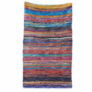 Indiase Recycled Tapijt - Blauw - 153x90cm