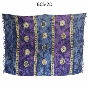 1x Bali Celtic Sarongs - Lucky Coins - 4 Assorted Colours