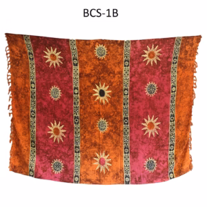 1x Bali Celtic Sarongs - Sun Symbols (4 Assorted Colours)