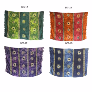 1x Bali Celtic Sarongs - Sun Symbols (4 Assorted Colours)