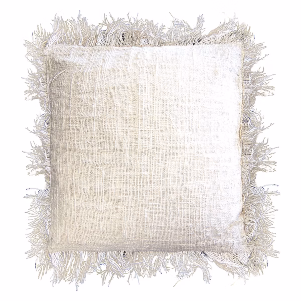 Kuddfodral i Linne 60x60cm med Fransar