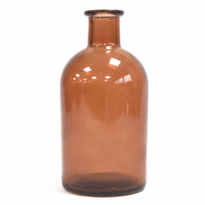 Flacon Diffuseur Antique Rond - Ambrée - Sans Bouchon - 250ml