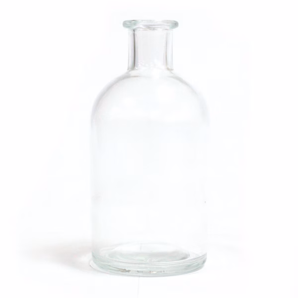 Rund, Antikk Duftpinner Flaske 200ml - Klar