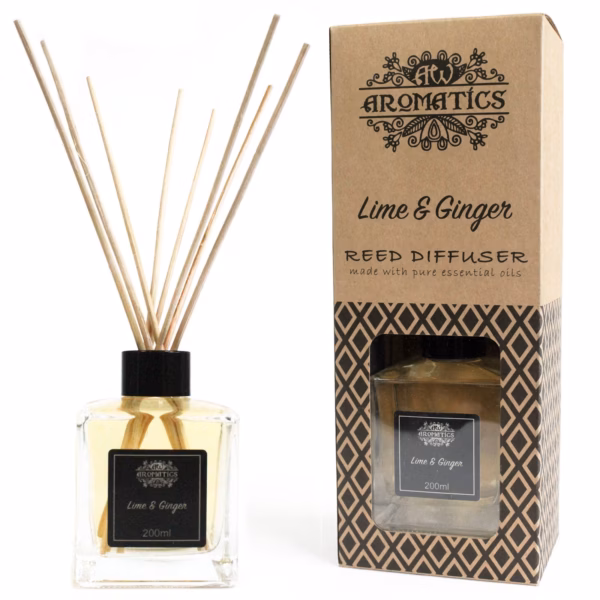Lime & Ingefära Eterisk Olja Rörspridare - 200ml