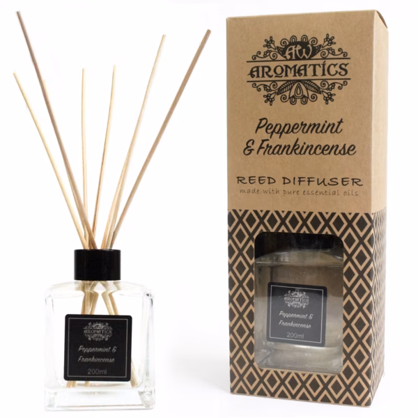 Pepparmynta & Rökelse Eterisk Olja Rörspridare - 200ml