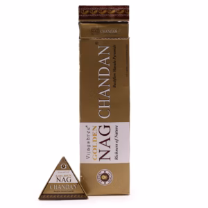 Jumbo Golden Nag - Chandan Back Flow Wierookkegels - 42g
