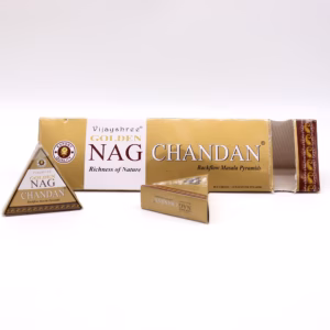 Jumbo Golden Nag - Chandan Back Flow Incense Cones - 42g
