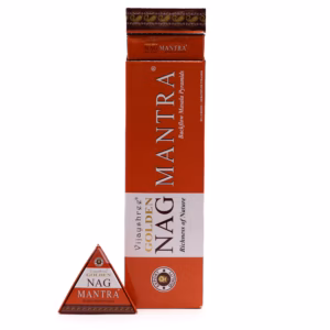 Jumbo Golden Nag - Mantra Backflow Rökelsekoner - 42g