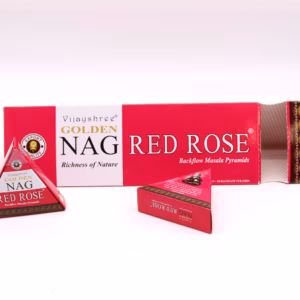 Jumbo Golden Nag - Rode Roos Achterwaartse Wierookkegels - 42g