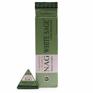 Jumbo Golden Nag - Hvid Salvie Back Flow Røgelseskegler - 42g