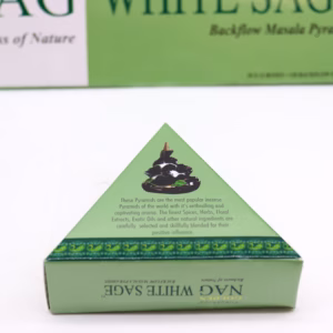 Jumbo Golden Nag - Vit Salvia Backflow Rökelsekoner - 42g
