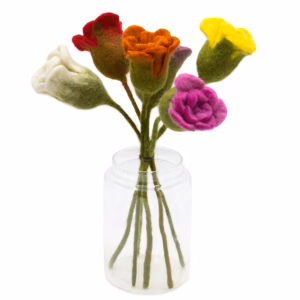 Fleurs en Feutrine - Roses - Couleurs Assorties