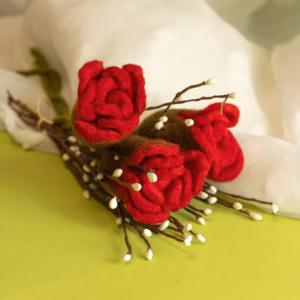 Fleurs en Feutrine - Roses - Couleurs Assorties
