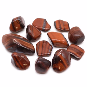 Bag Of 12 African Gemstone Tigers Eye - Rojo - Size 7 - 26mm (Kg)