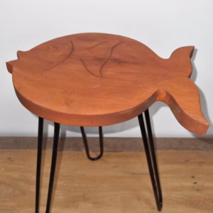 Pflanzenständer aus Albesia Holz - Terrakotta - Fisch