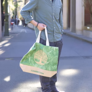 Ganz Natürliche Tasche - Green Stonewash - Lebensbaum - Verbindung