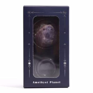 Ametyst - Planet auf Einem Sola - Goldstone - Ständer - 40mm - Ständer 30x15mm