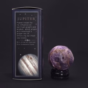 Ametyst - Planet auf Einem Sola - Goldstone - Ständer - 40mm - Ständer 30x15mm