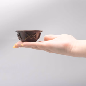 Ritualskål i Antik Kobber med Tredobbelt Måne 8x4cm