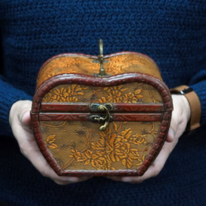 1920's Stijl Doos - Appelvorm - Bloem Motief