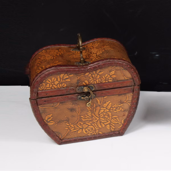 1920's Stijl Doos - Appelvorm - Bloem Motief