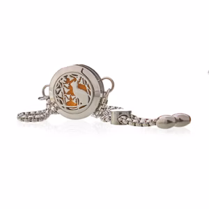 Aromadiffuser Armband - Kat en Bloemen - 20mm