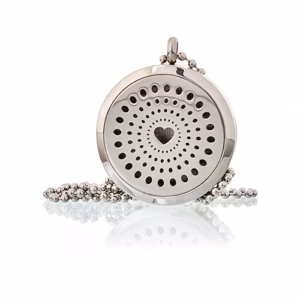 Halskjede / Halssmykke med Aromaterapi - Diamanthjerte 30mm