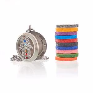 Halskjede / Halssmykke for Aromaterapi - Hamsa Chakra - 30mm