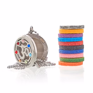 Smykkehalskjede med Aromaterapi - Om Chakra - 30mm