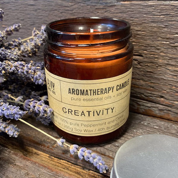 Aromaterapeutisk Soyalys 200g - Kreativitet