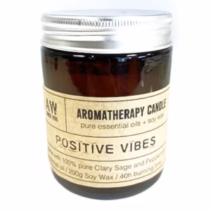 Aromatherapie Sojawas Kaarsen in Glazen Pot - Positief - 200gr