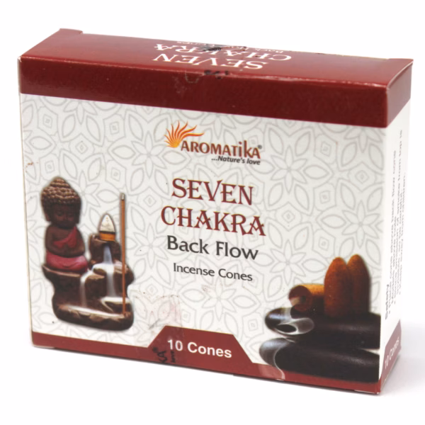 Aromatica Tilbakestrømning Røkelseskjegler - 7 Charkras