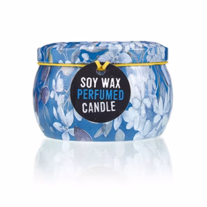 Sojawas Kaars in Decoratief Blik - Thee & Roos - 120gr
