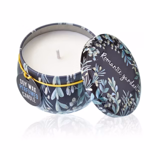 Sojawas Kaars in Decoratief Blik - Thee & Roos - 120gr