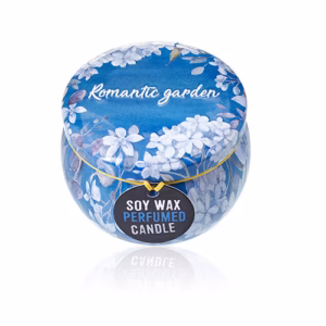 Sojawas Kaars in Decoratief Blik - Thee & Roos - 120gr