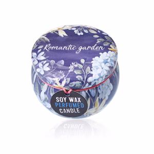 Sojawas Kaars in Decoratief Blik - Thee & Roos - 120gr