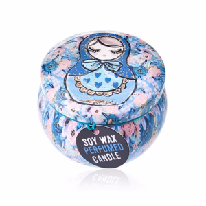 Velas Artisticas de Hojalata - Muñecas Rusas - Muñeca Azul