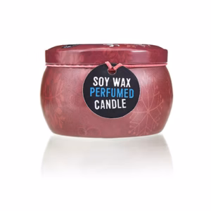 Sojawas Kaars in Decoratief Blik - Gekruide Sinaasappel - 120gr