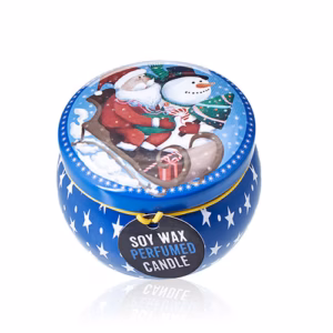 Sojawas Kaars in Decoratief Blik - Gekruide Sinaasappel - 120gr