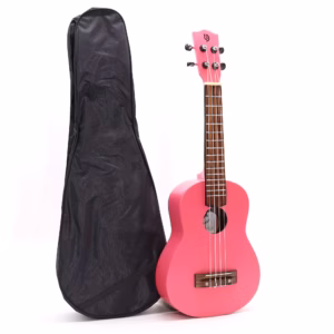 Håndlavet Ukulele - Klar Lyserød Finish (4 Strenge)