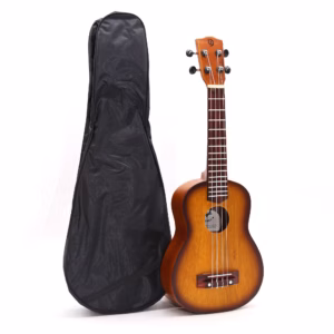 Handgjord Ukulele - Orange med Gradienteffekt - 4 strängar