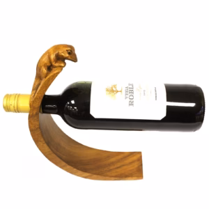 Porte Bouteilles en Bois de Suar Gecko