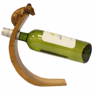 Porte Bouteilles en Bois de Suar Souris